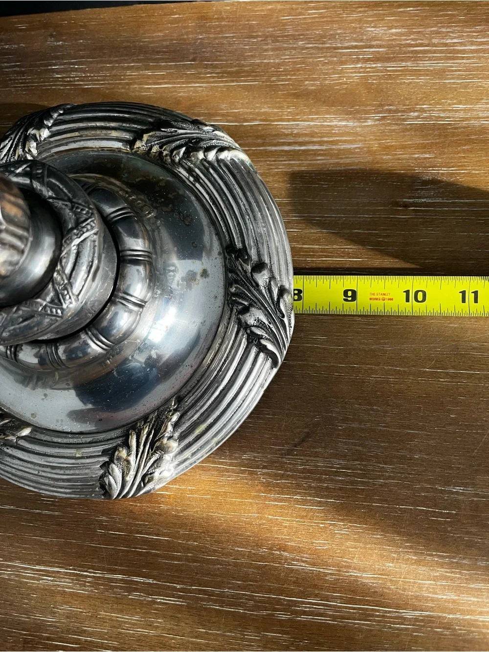 Vintage Bombay Silver Plated Ornate Taper Candle Holder 24